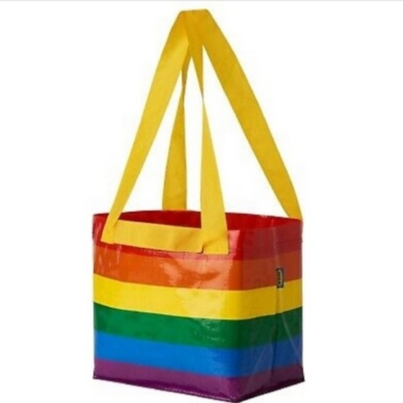 IKEA - STORSTORMA- Two (2) Small Multicolor Rainbow Tote Bags LGBTQ+ - Picture 6 of 11